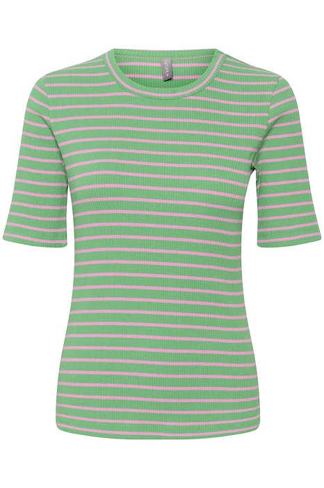 Striped Top Crop color Green