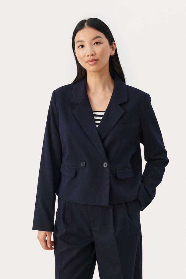 Navy colored Part Two jacket