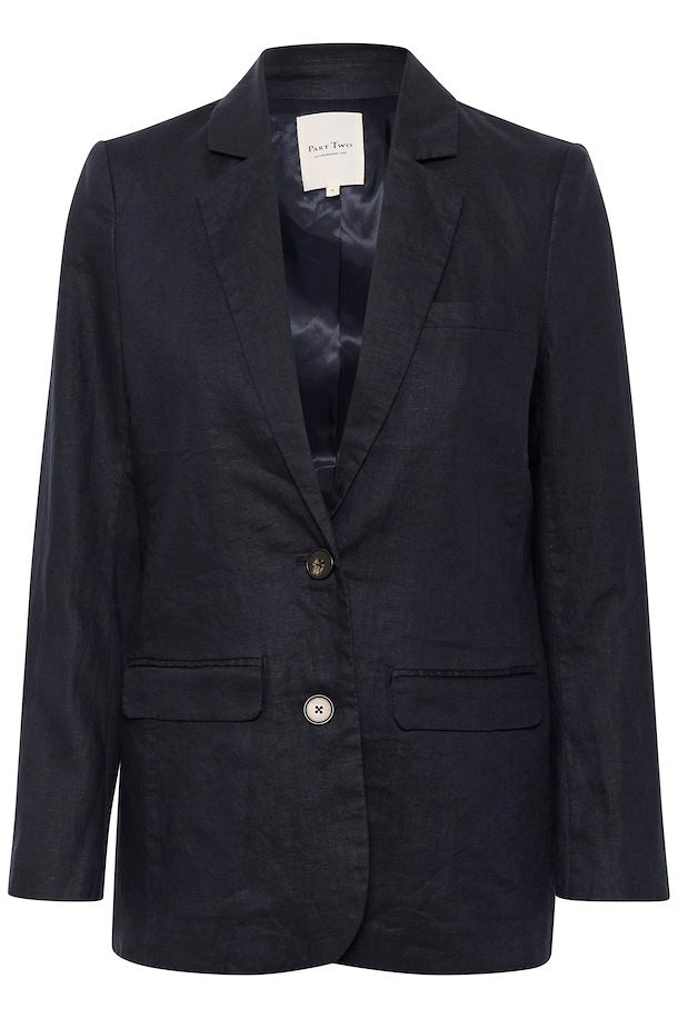 
                      
                        Navy colored Part Two jacket
                      
                    