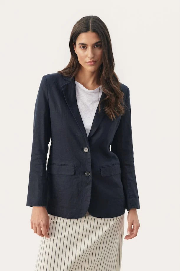 Navy colored Part Two jacket