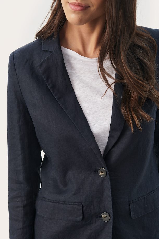 
                      
                        Navy colored Part Two jacket
                      
                    