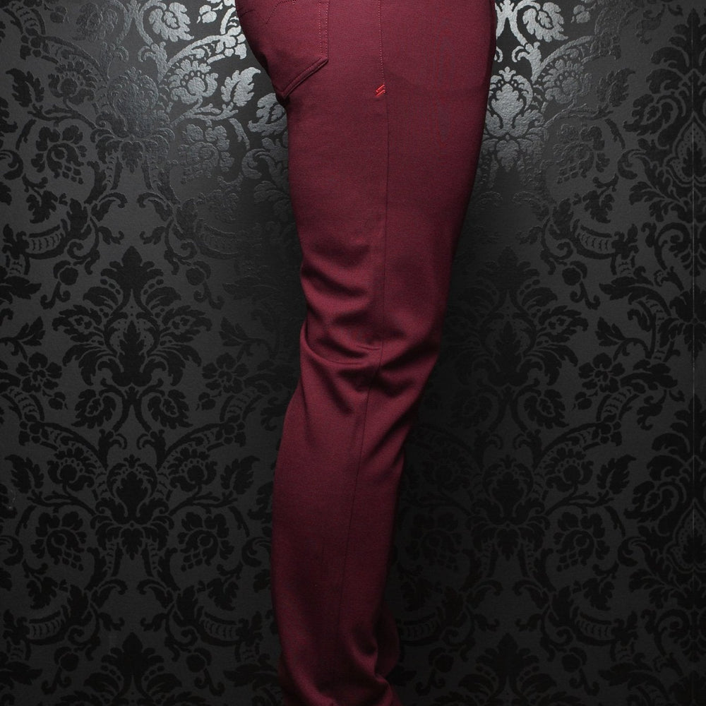 Dressy Stretch Pant - Winchester Wine - AUNOIR