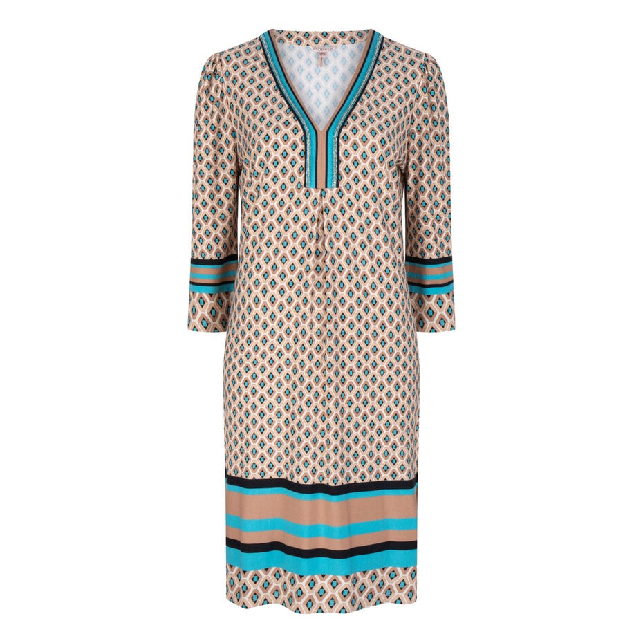 
                      
                        Esqualo Graphic Dress in Beige color
                      
                    