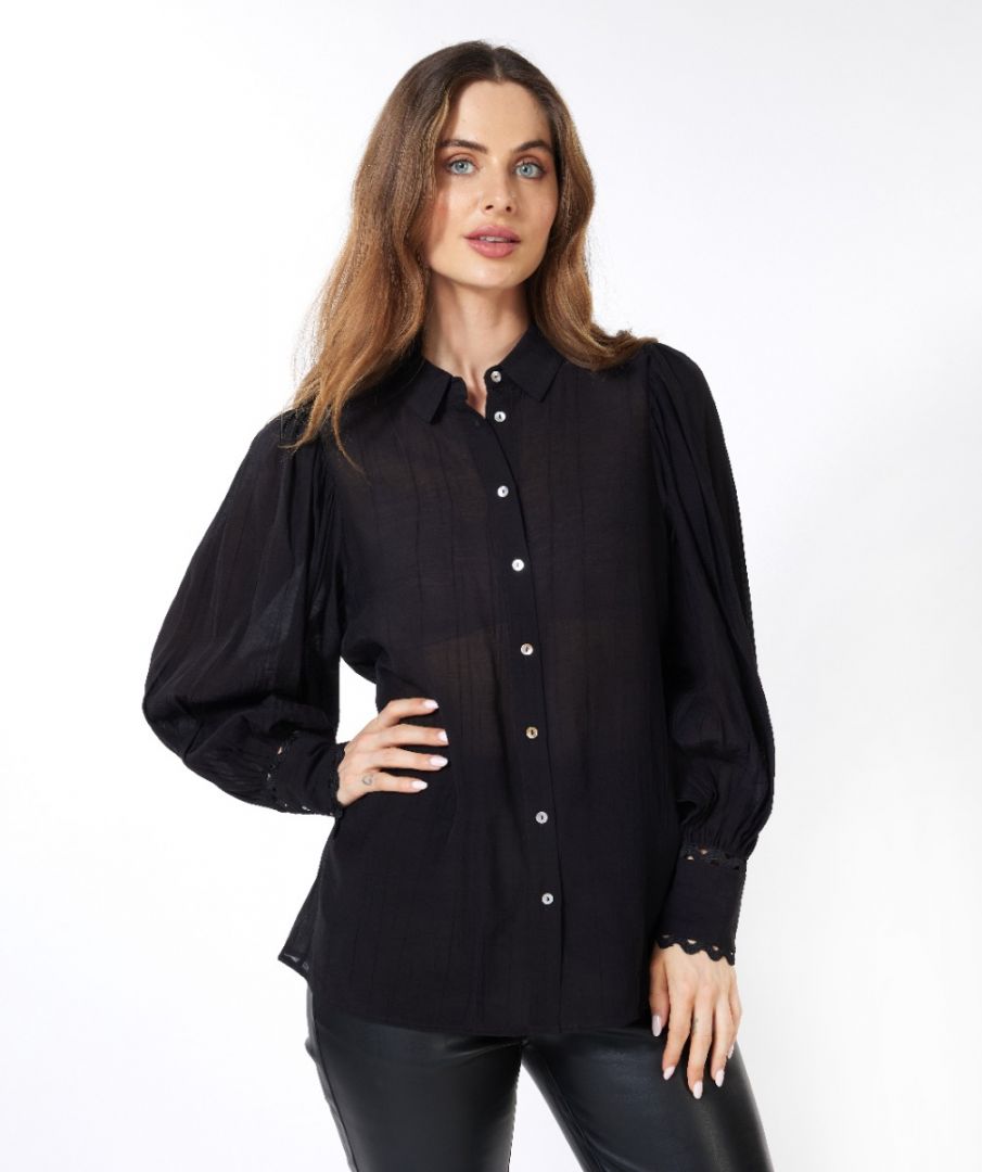 Blouse Esqualo de couleur Noir