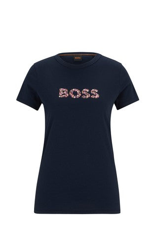 T-Shirt Boss de couleur Bleu