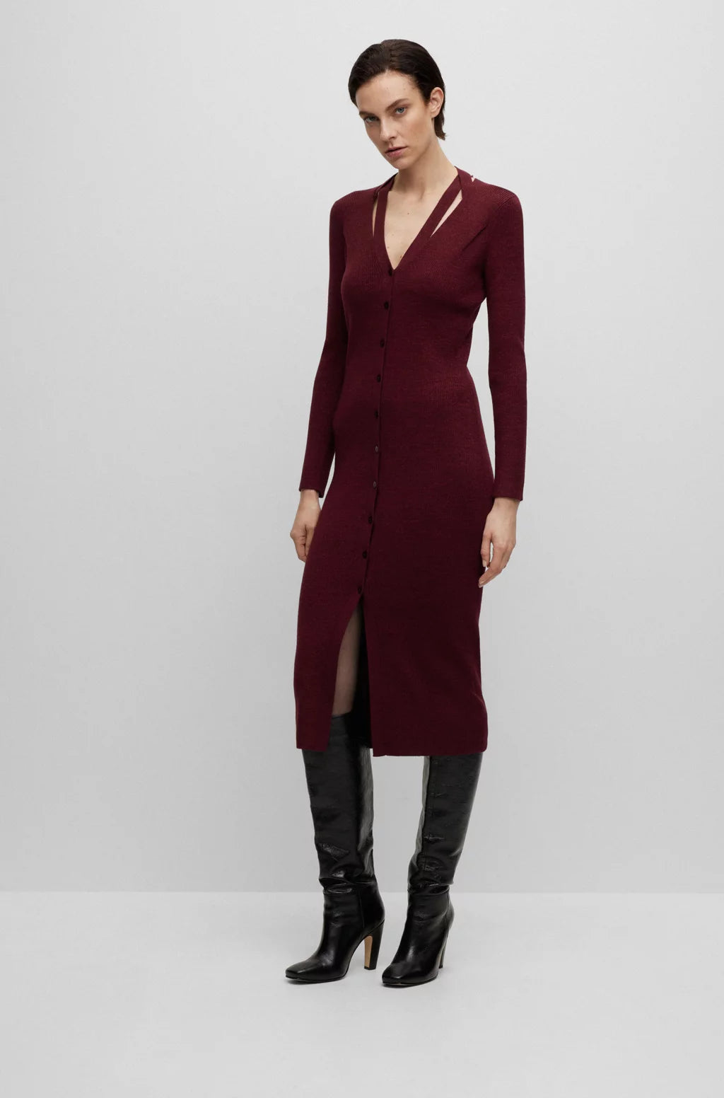 Hugo Boss dress in Plum color