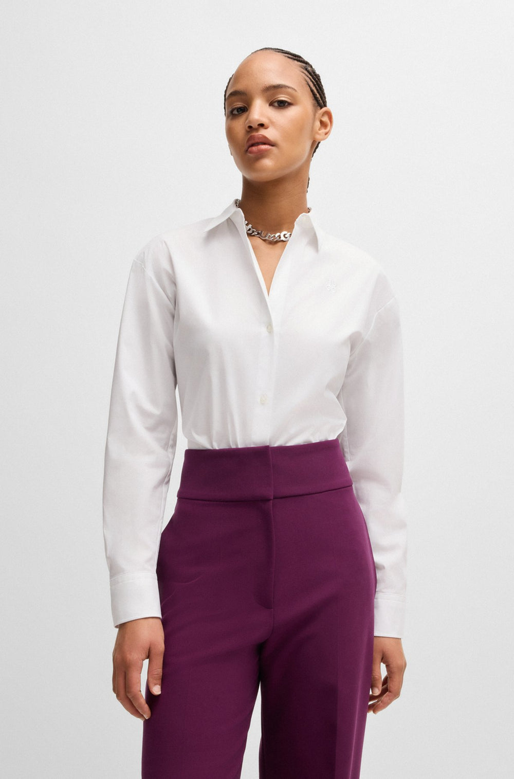 Blouse Hugo Boss de couleur Blanc