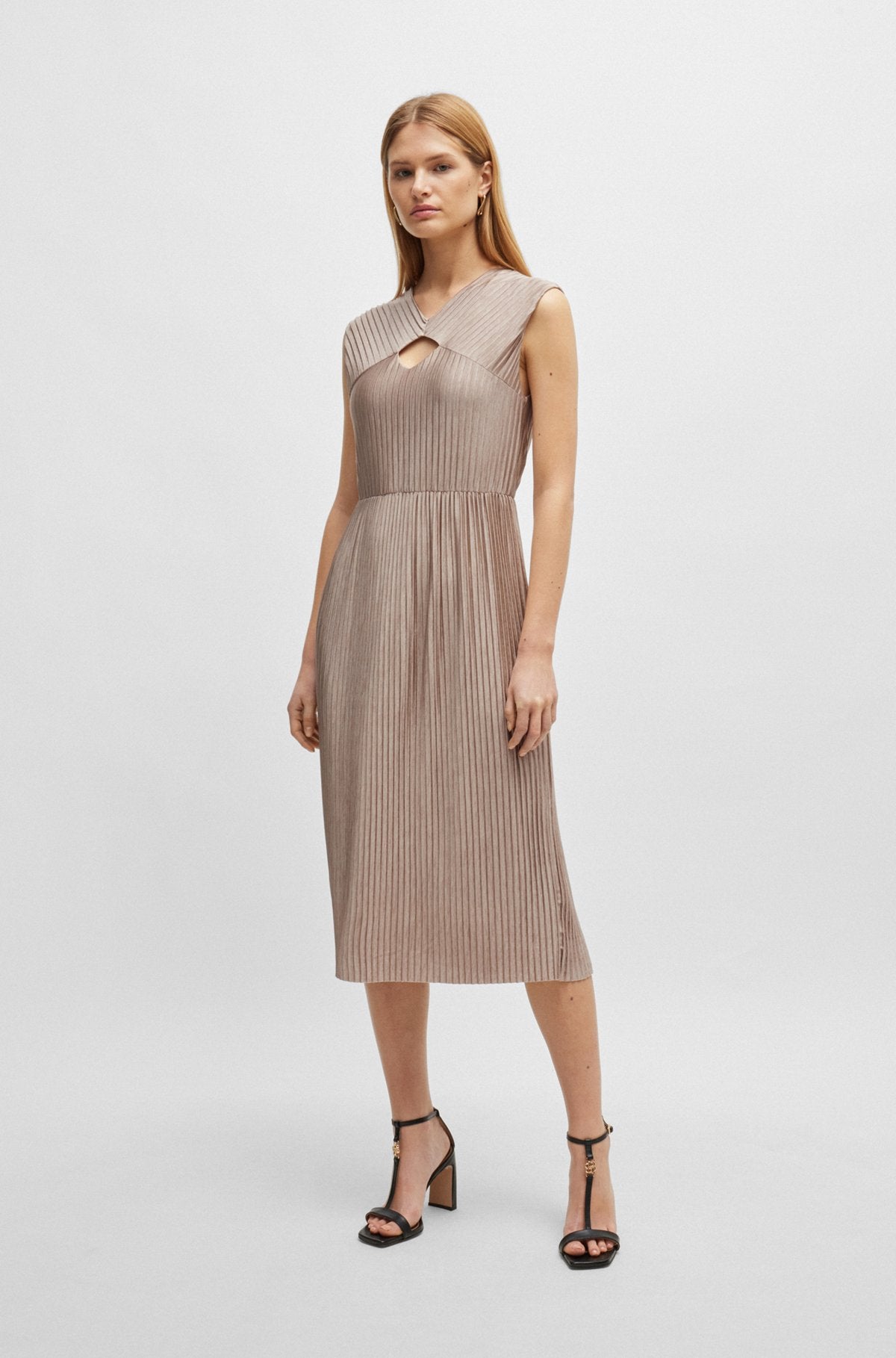 Hugo Boss dress in Taupe color