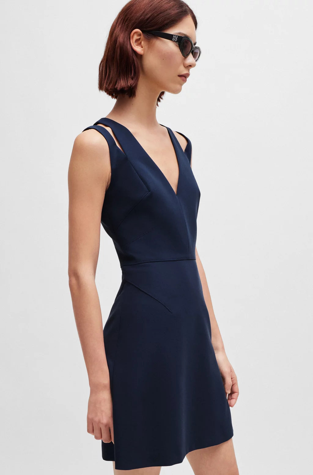 Hugo boss navy dress best sale