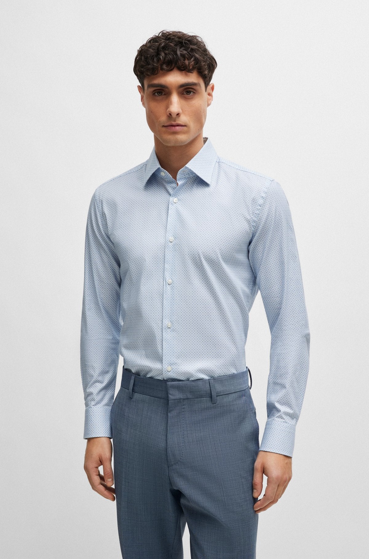 Chemise Hugo Boss de couleur Bleu Pale