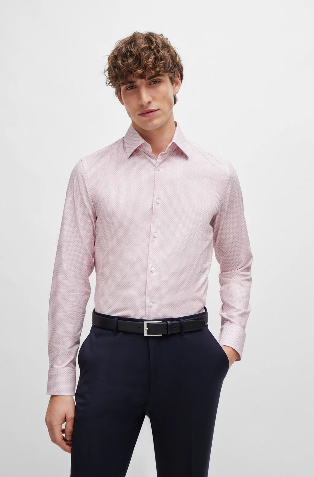 Chemise Hugo Boss de couleur Rose