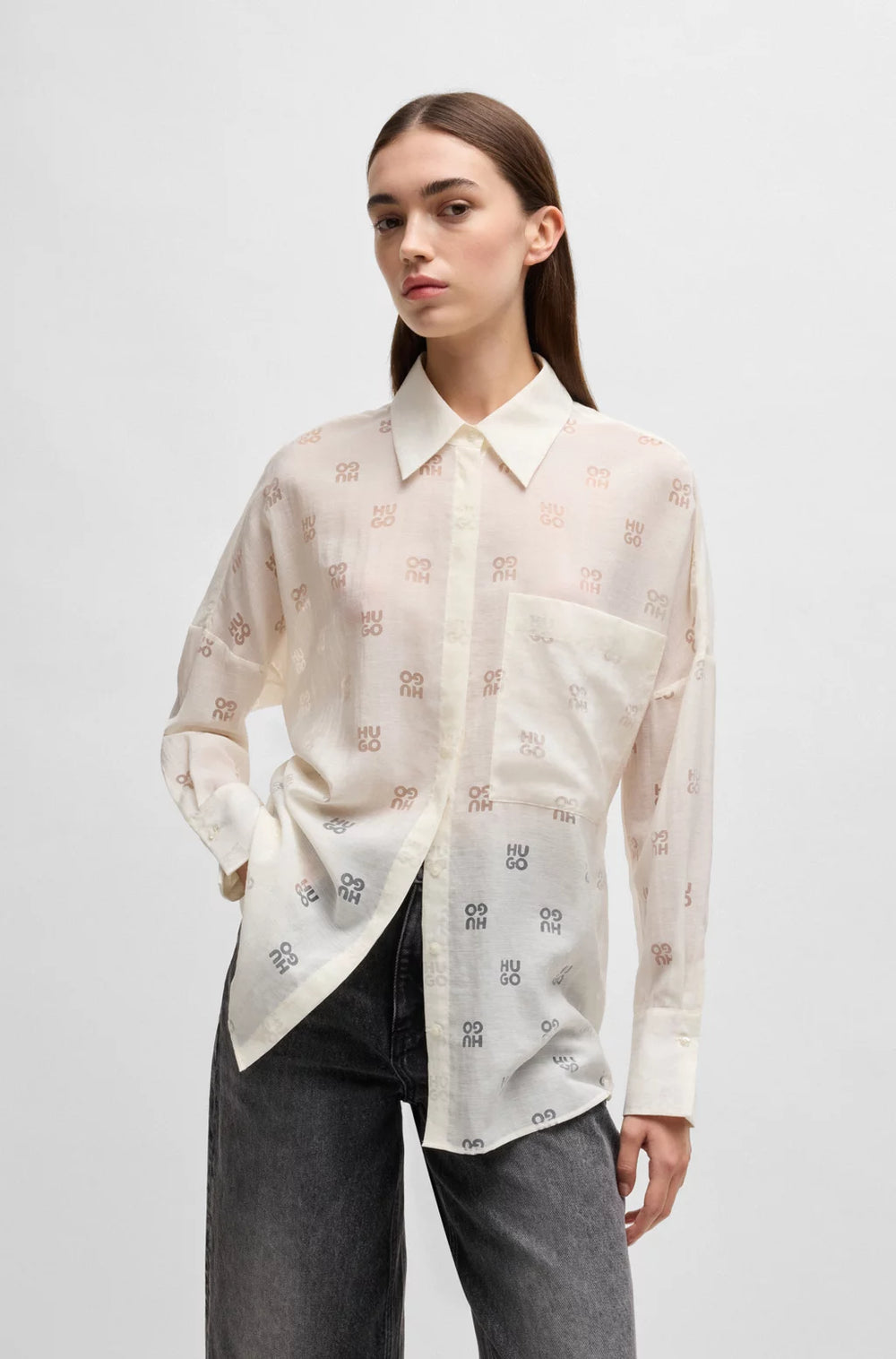 Blouse Hugo de couleur Blanc