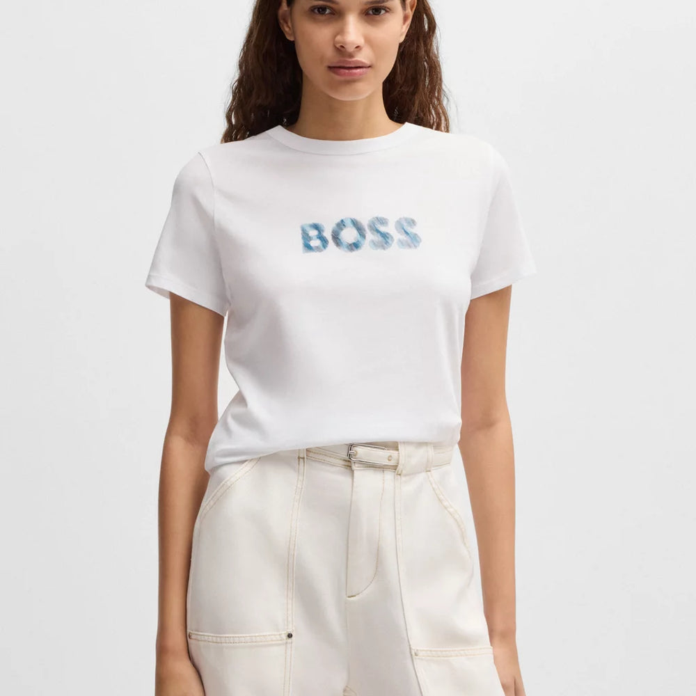 T-Shirt Boss de couleur Blanc