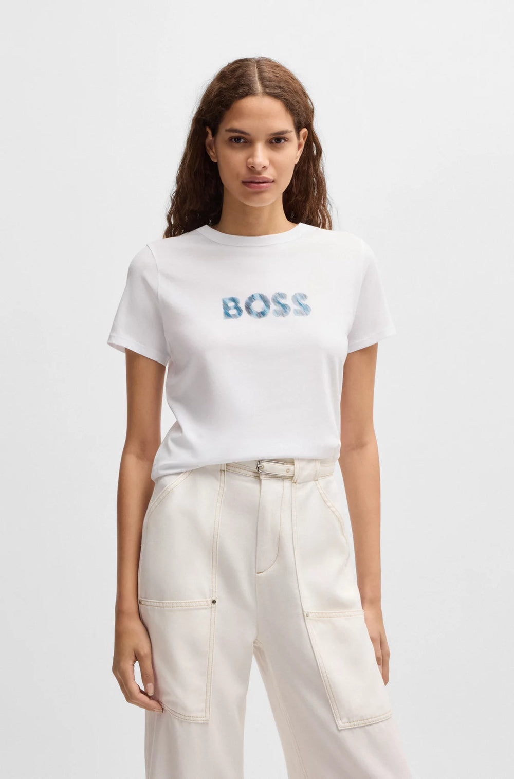 T-Shirt Boss de couleur Blanc