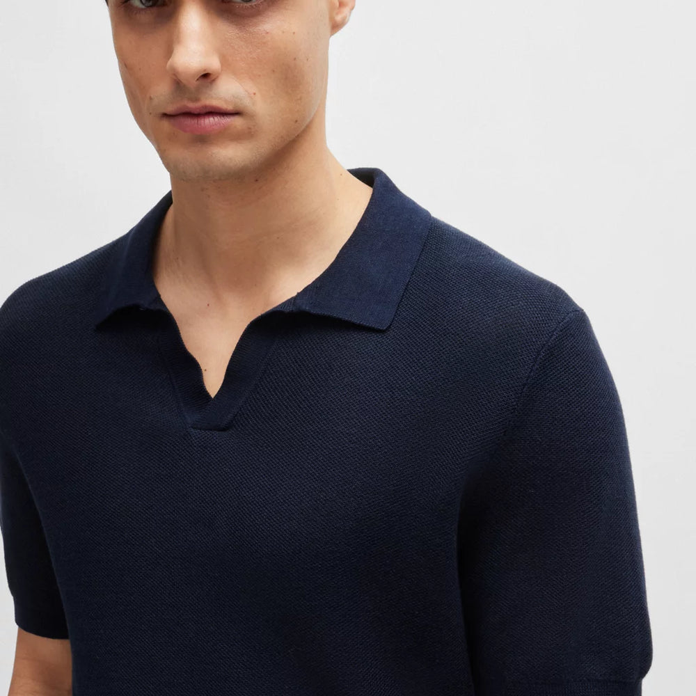 Hugo Boss polo shirt in navy color Boutique Option