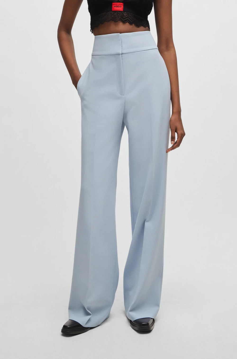 Pantalon Hugo Boss de couleur Bleu