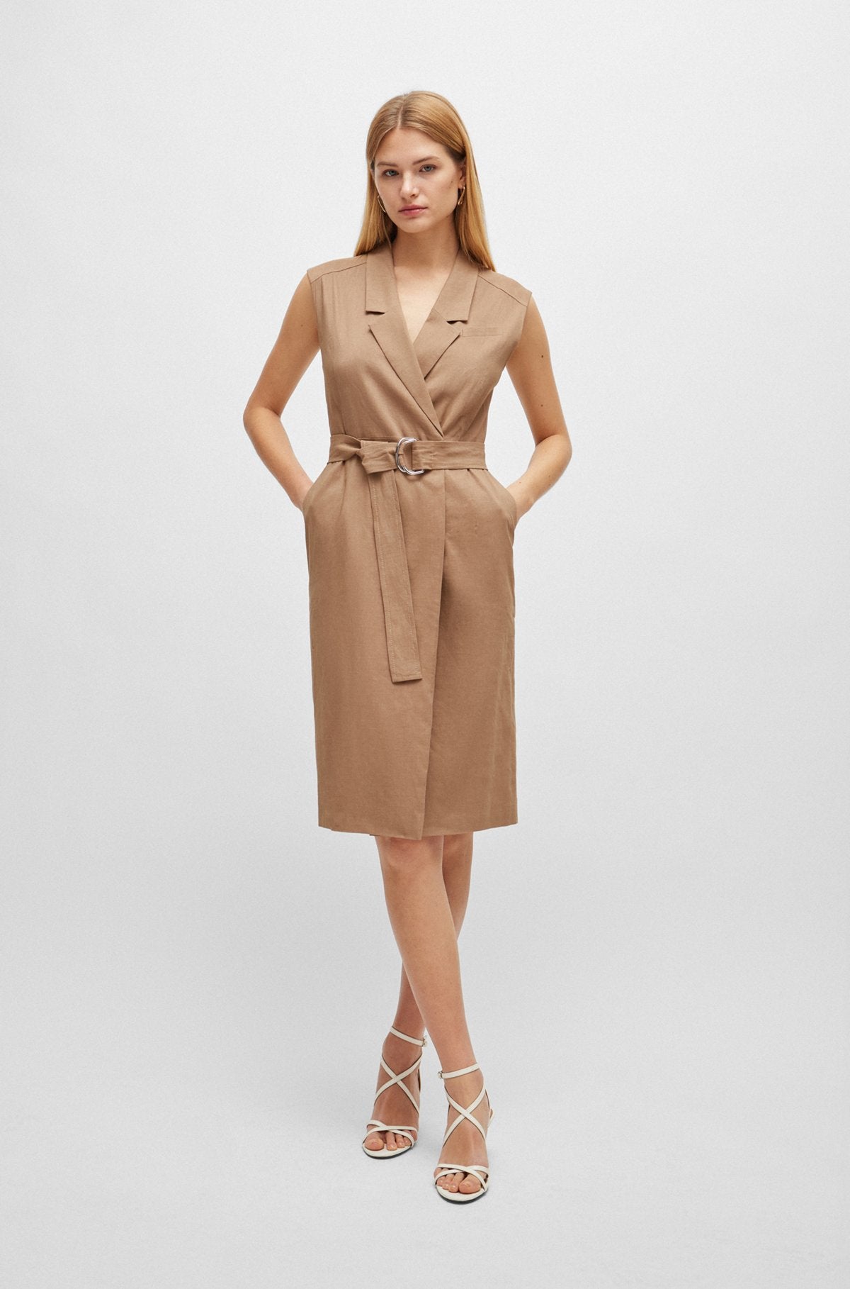 Beige Hugo Boss Dress