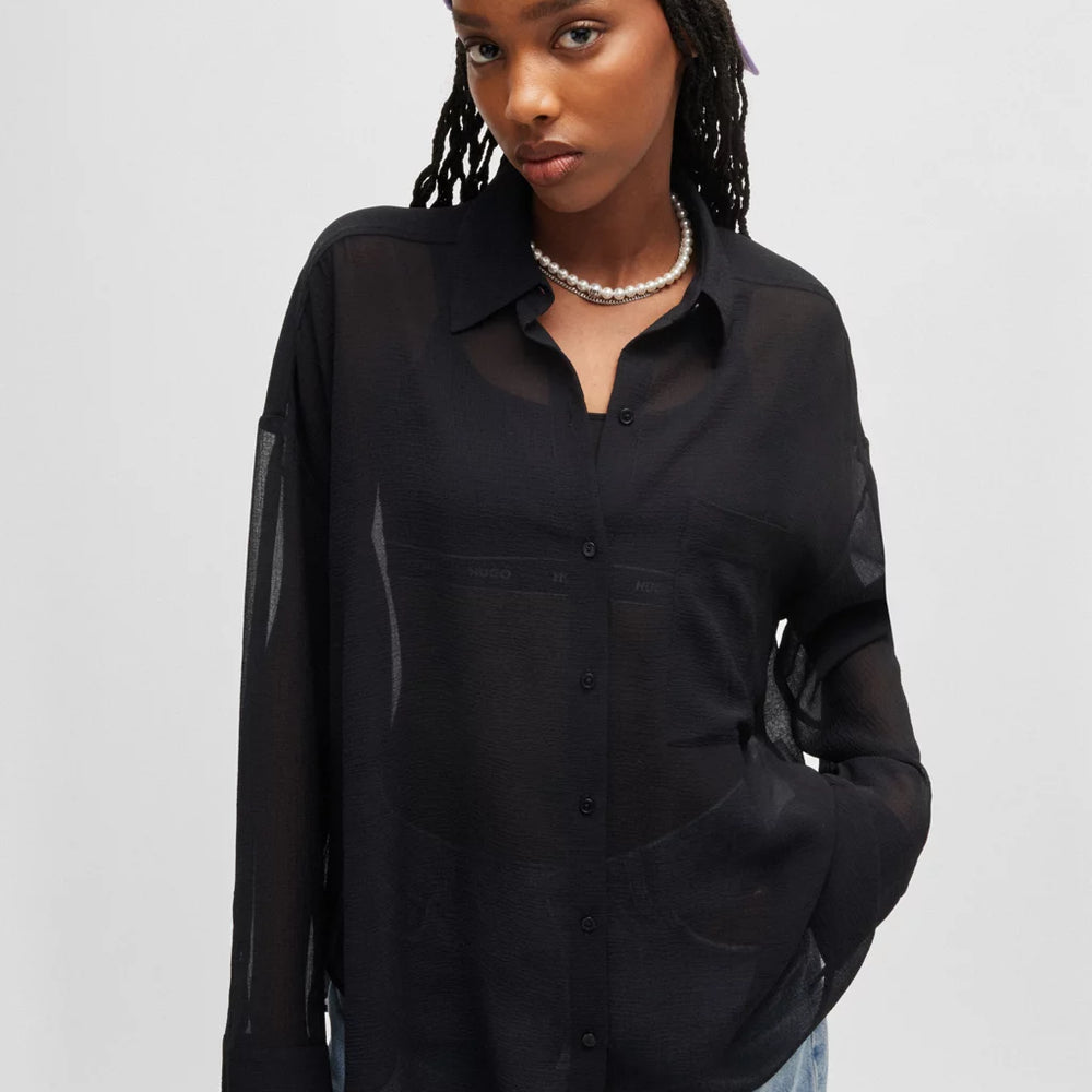 Blouse Hugo de couleur Noir