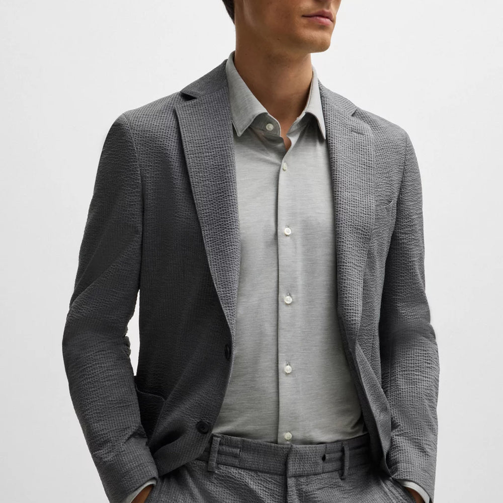 
                      
                        Chemise À Manches Longues Hugo Boss de couleur Gris
                      
                    