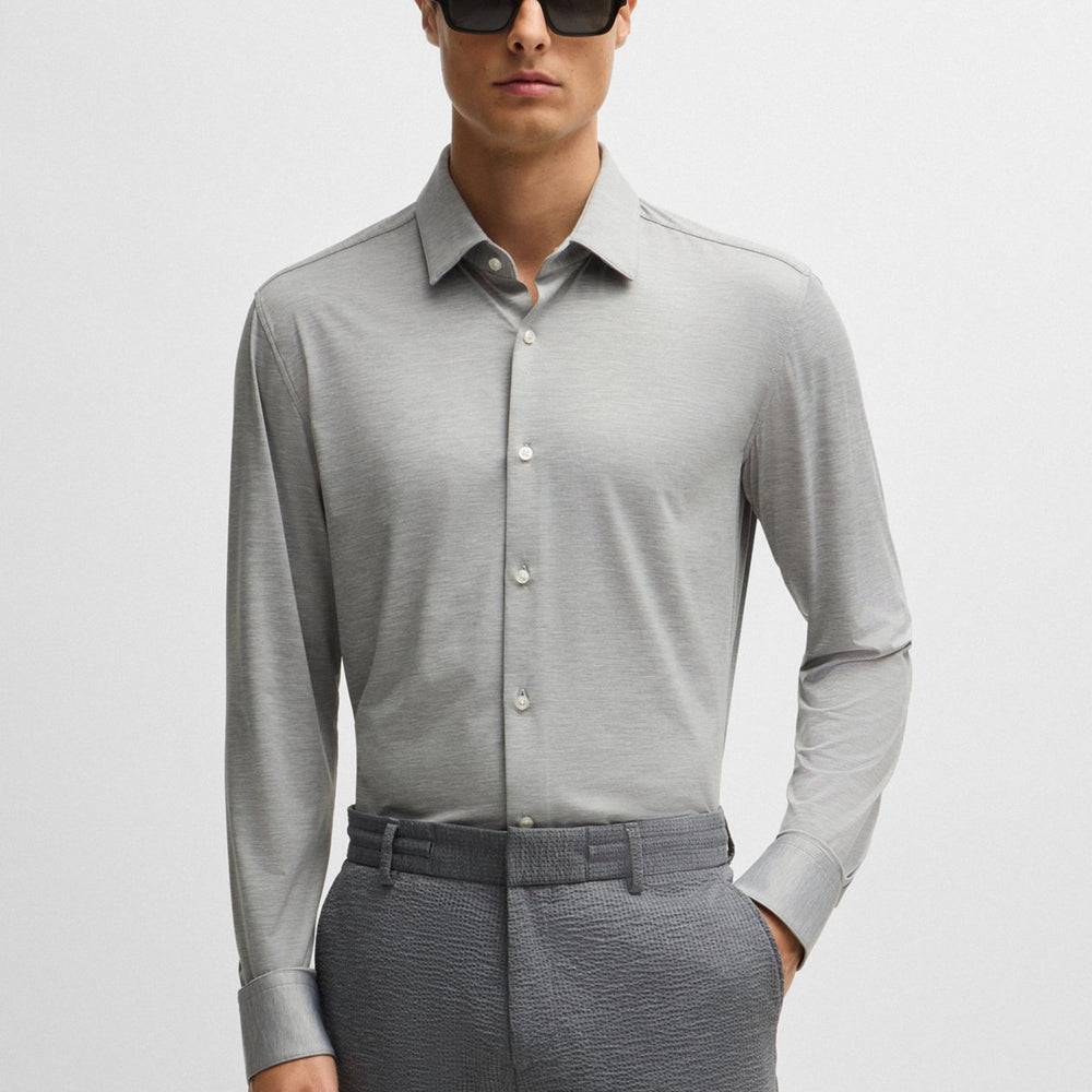 
                      
                        Chemise À Manches Longues Hugo Boss de couleur Gris
                      
                    