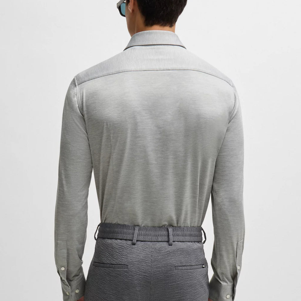 
                      
                        Chemise À Manches Longues Hugo Boss de couleur Gris
                      
                    