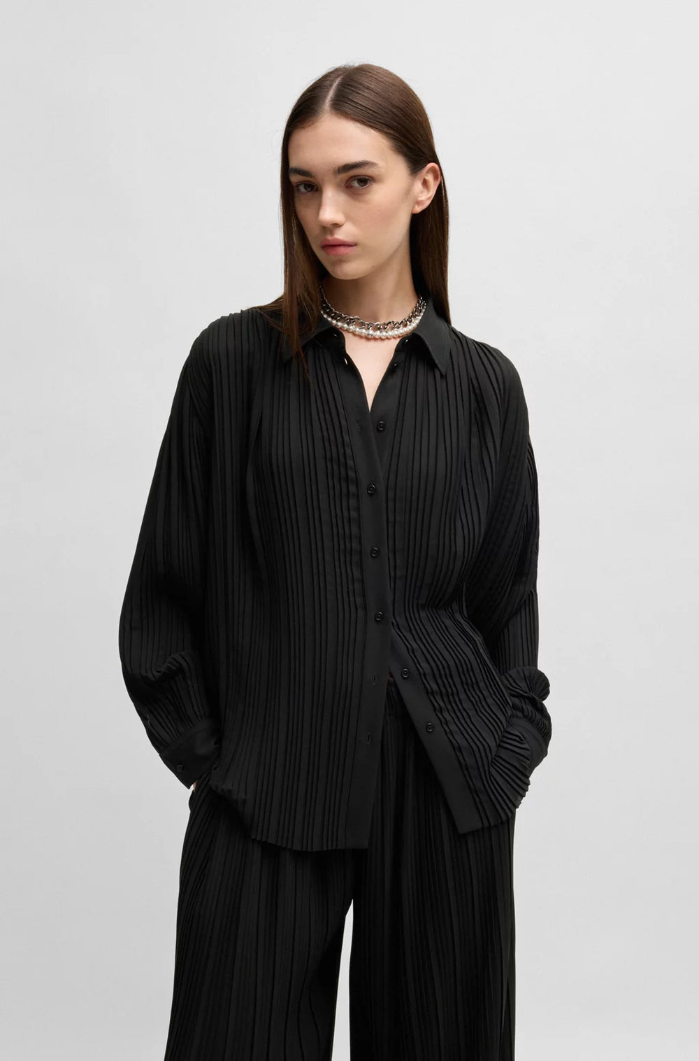 Blouse Hugo Boss de couleur Noir