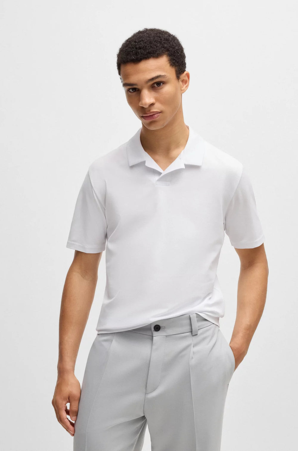 Polo Hugo de couleur Blanc