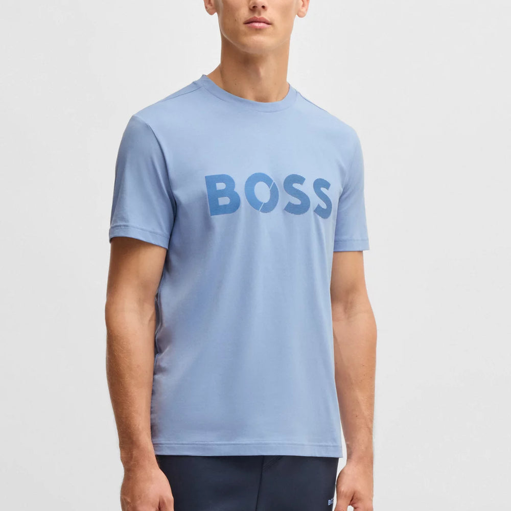 T-Shirt Boss de couleur Bleu