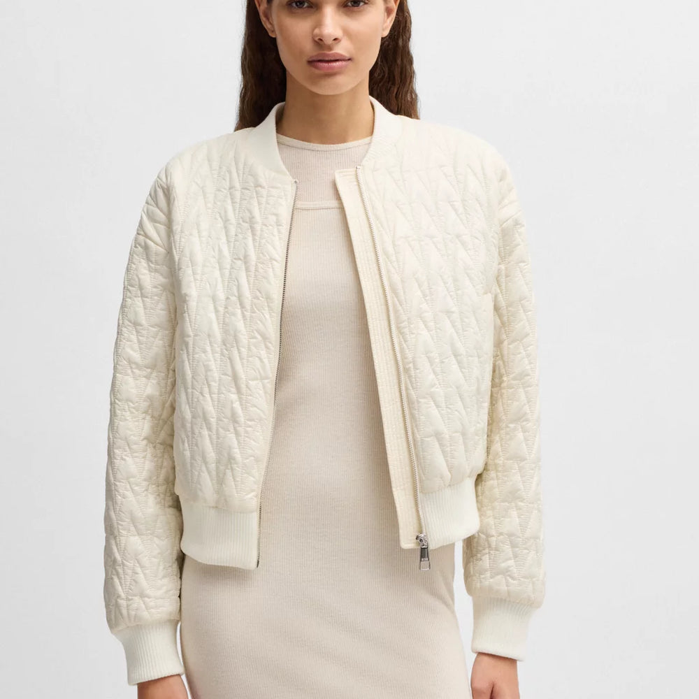 Manteau Boss de couleur Blanc Cassé