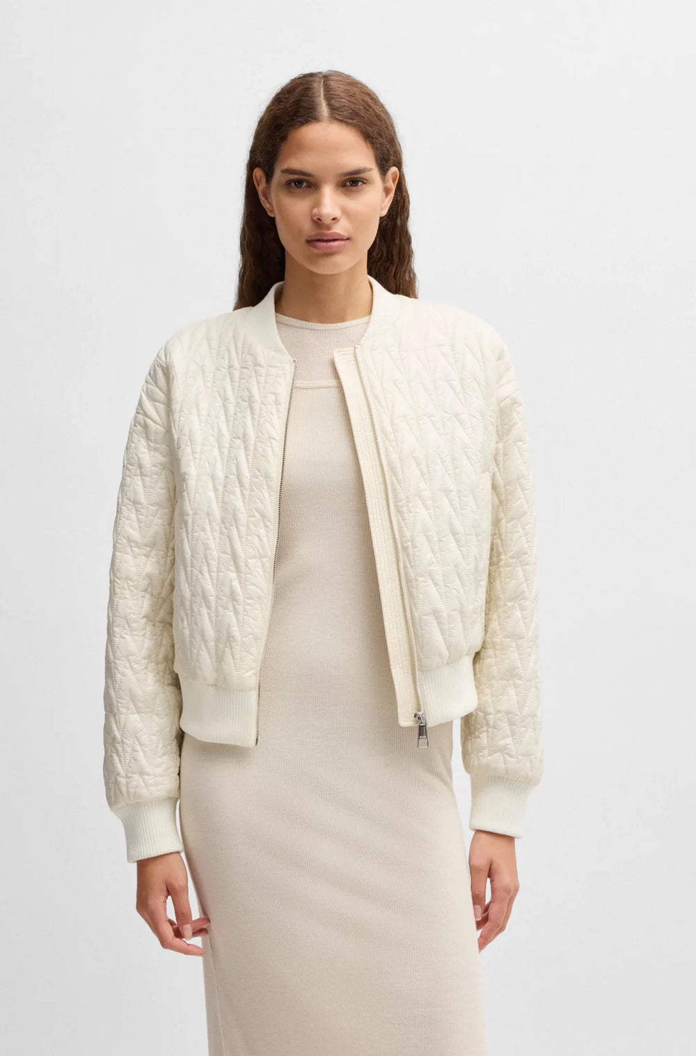 Manteau Boss de couleur Blanc Cassé