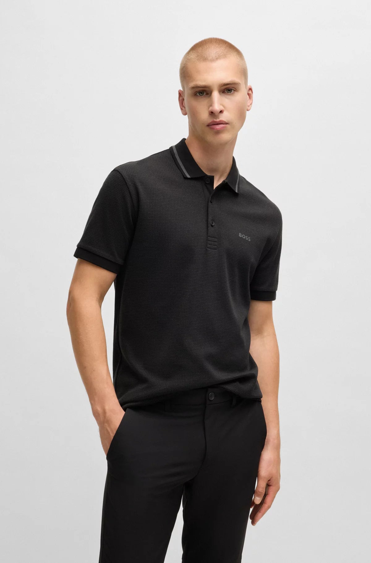 Polo Boss de couleur Noir