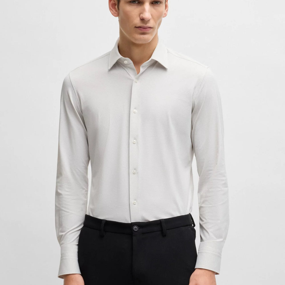 Chemise À Manches Longues Boss de couleur Beige Pale