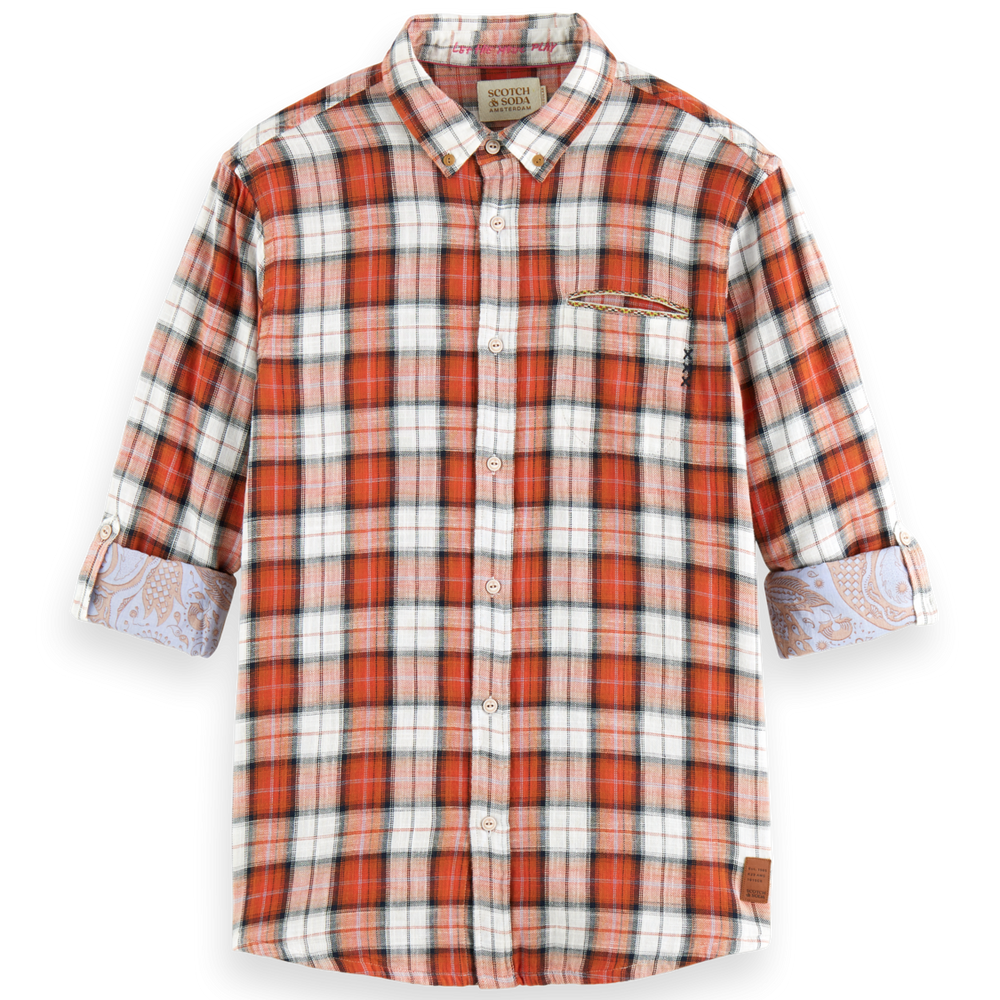 
                      
                        Chemise A Carreaux Scotch&Soda de couleur Rouge
                      
                    