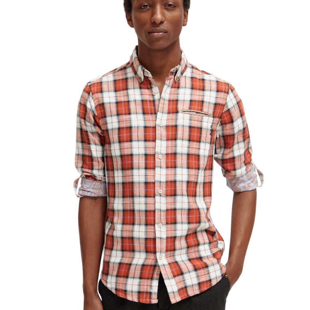 Chemise A Carreaux Scotch&Soda de couleur Rouge