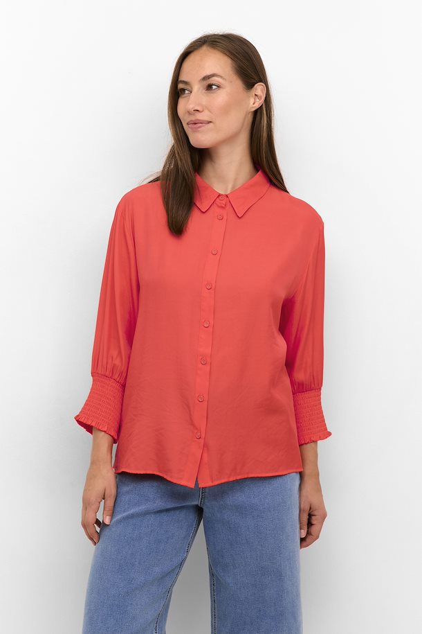 Blouse Cream de couleur Corail