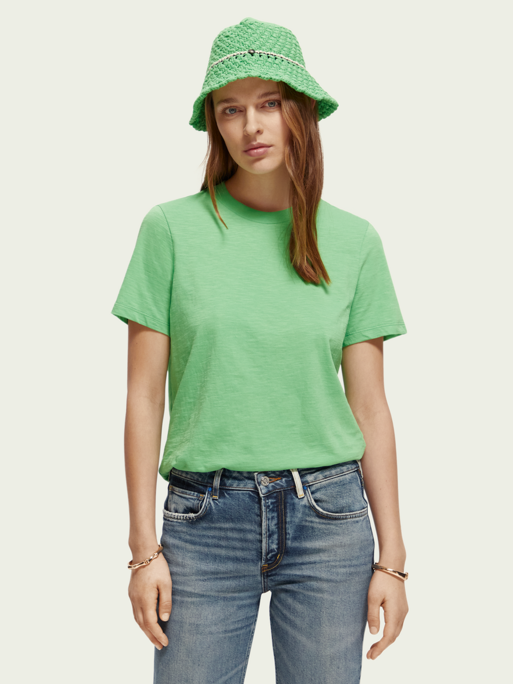 T-Shirt Scotch&Soda de couleur Vert