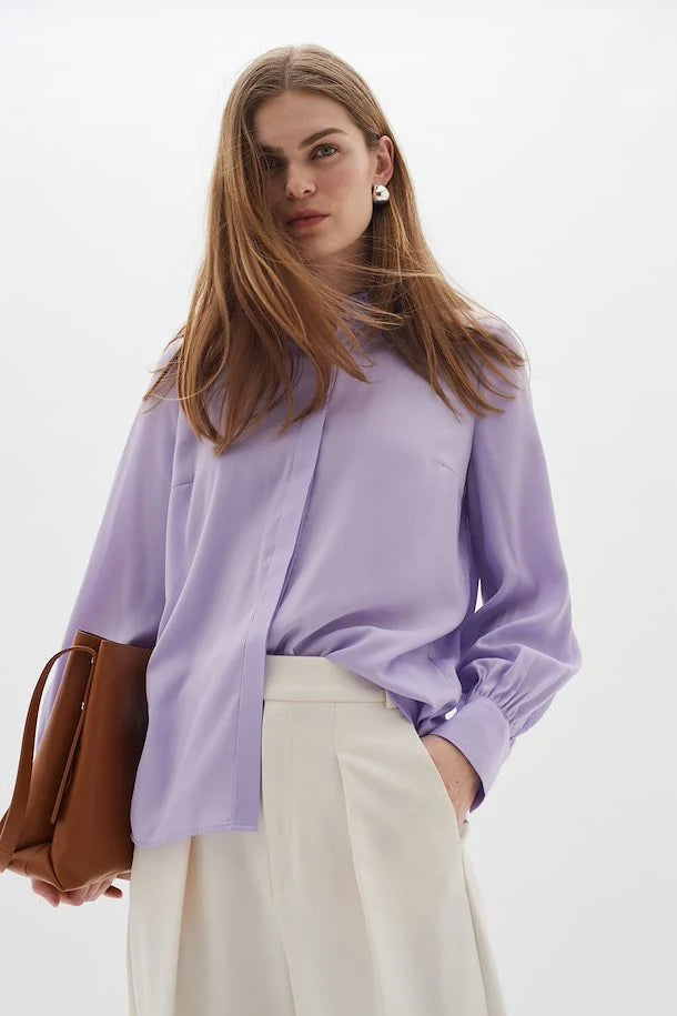 Huxie Inwear blouse in Lavender color