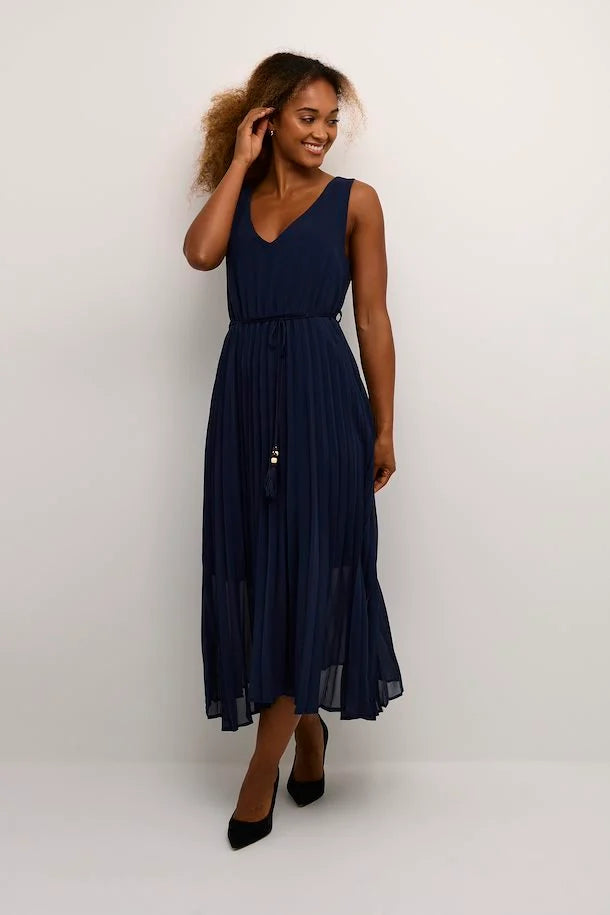 
                      
                        Pina Cream dress in Navy color
                      
                    