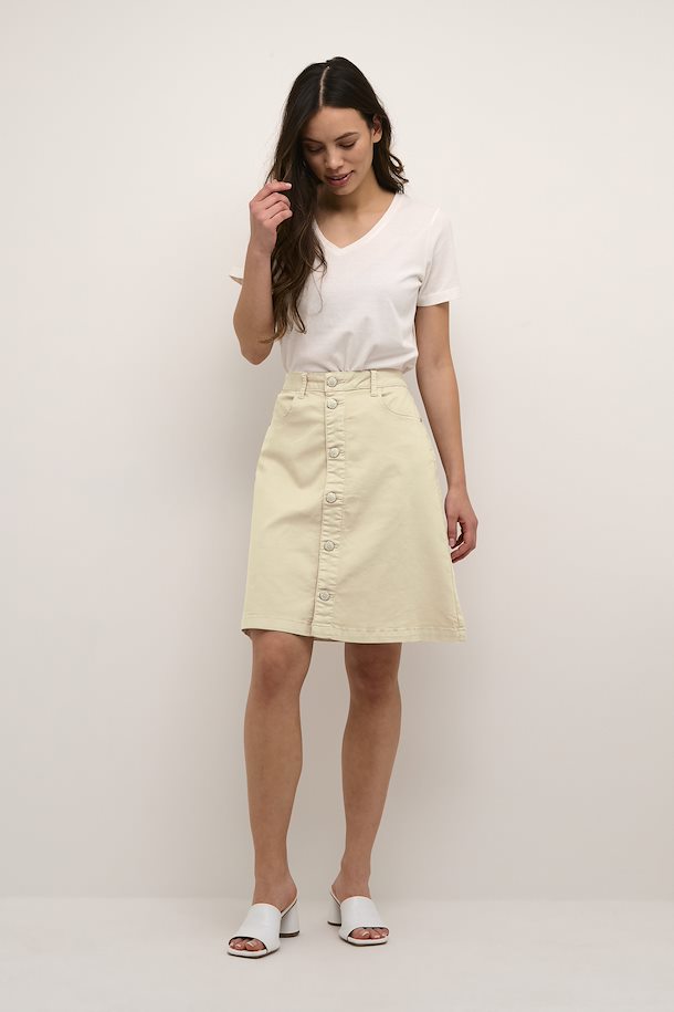 Cream skirt in Beige color