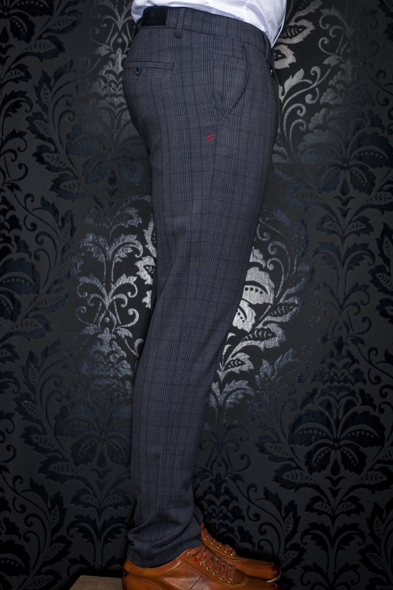 PANTALON | BERETTA-BELMONDO, Grey Navy - AU NOIR