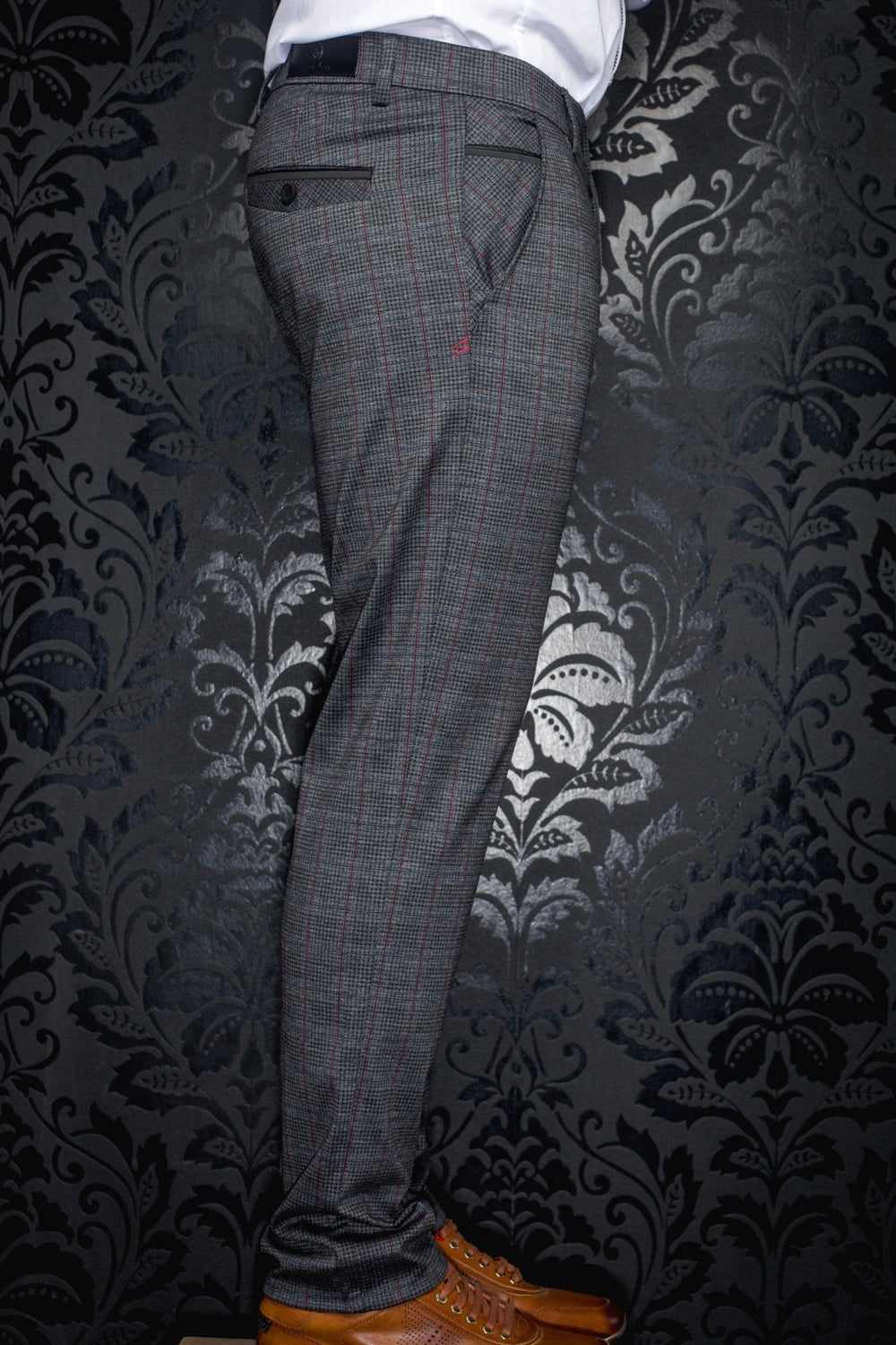 PANTALON | BERETTA-TAYLOR, Dark Grey Multi - AU NOIR