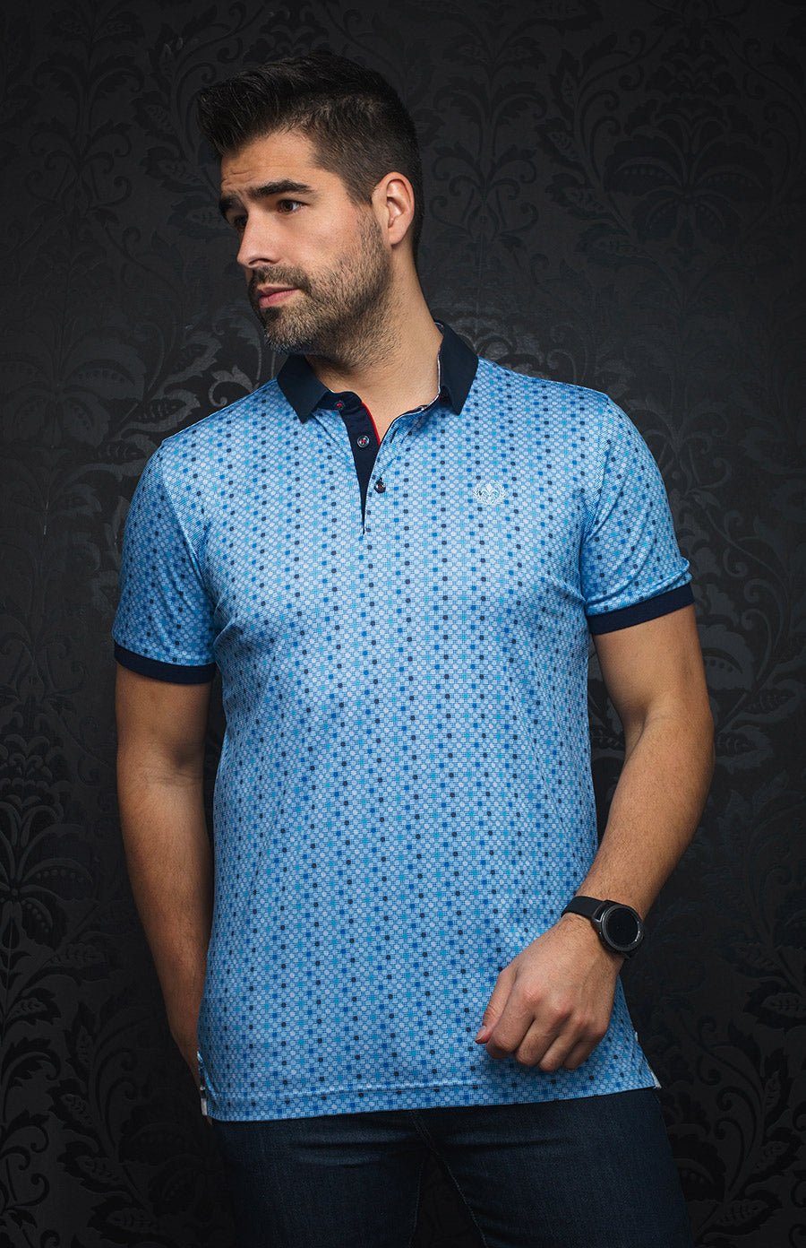 Polo - BATTISTA, Light-blue - AU NOIR