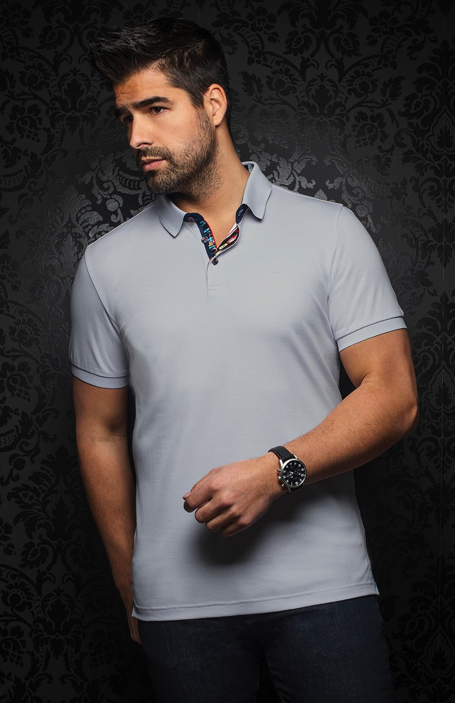 Polo | Eagle light grey - AU NOIR