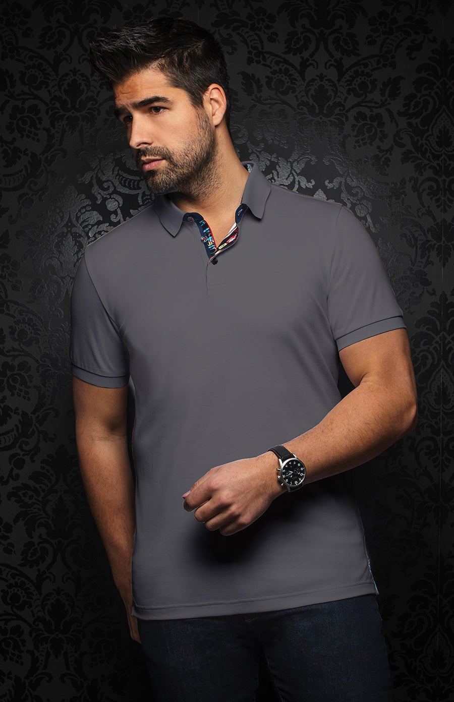 Polo | Eagle med grey - AU NOIR