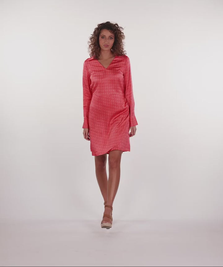 Esqualo dress in Coral color