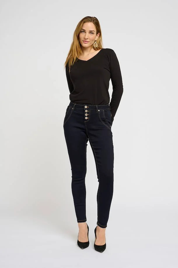 
                      
                        Pantalon Cream de couleur Denim Fonce
                      
                    