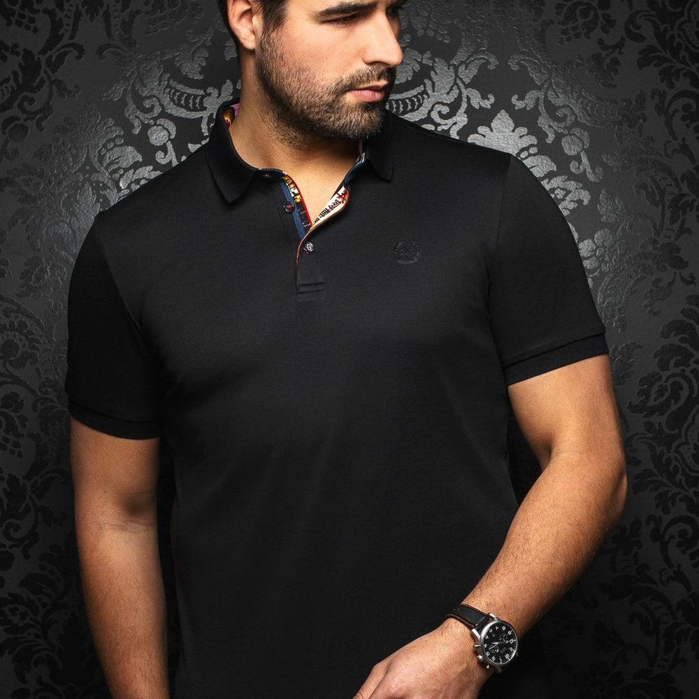 Short-Sleeve Polo | Eagle Black - AU NOIR