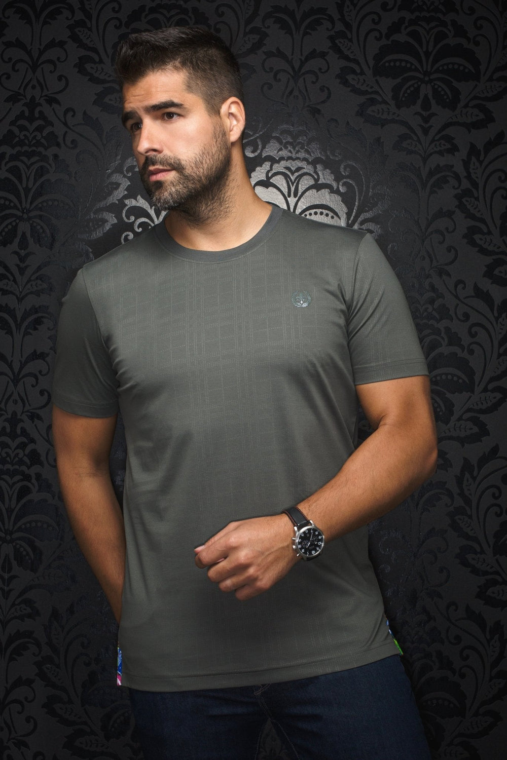 T-shirt | C-VARENNA, olive - AU NOIR