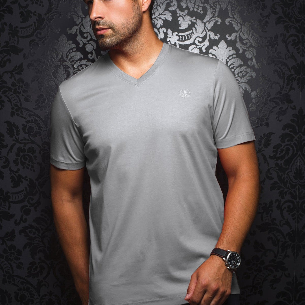 T-shirt | MICHAEL-V, light grey - AU NOIR