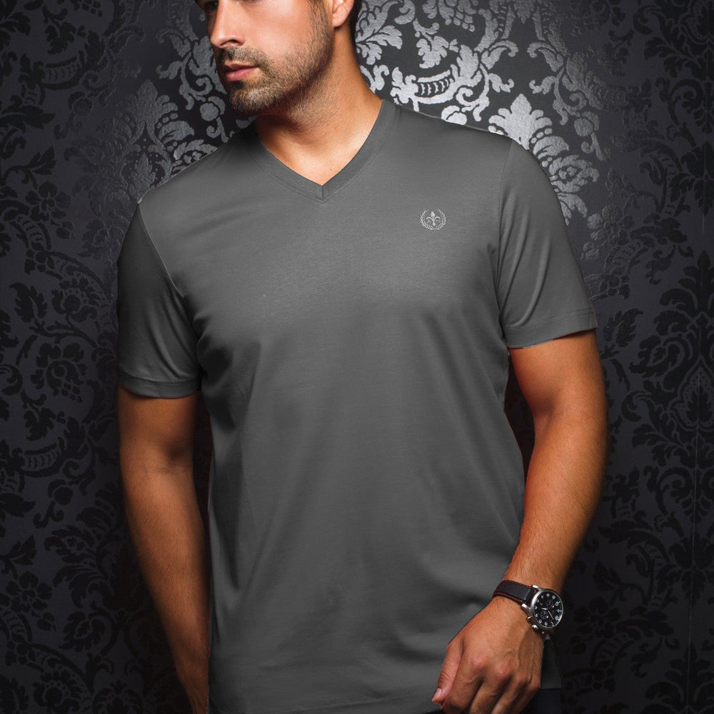 
                  
                    T-shirt | MICHAEL-V, med grey - AU NOIR
                  
                